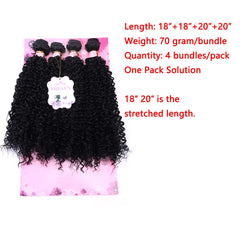 FRELYN kinky curly bundles weft closeup highlights soft heat-resistant fibers for styling