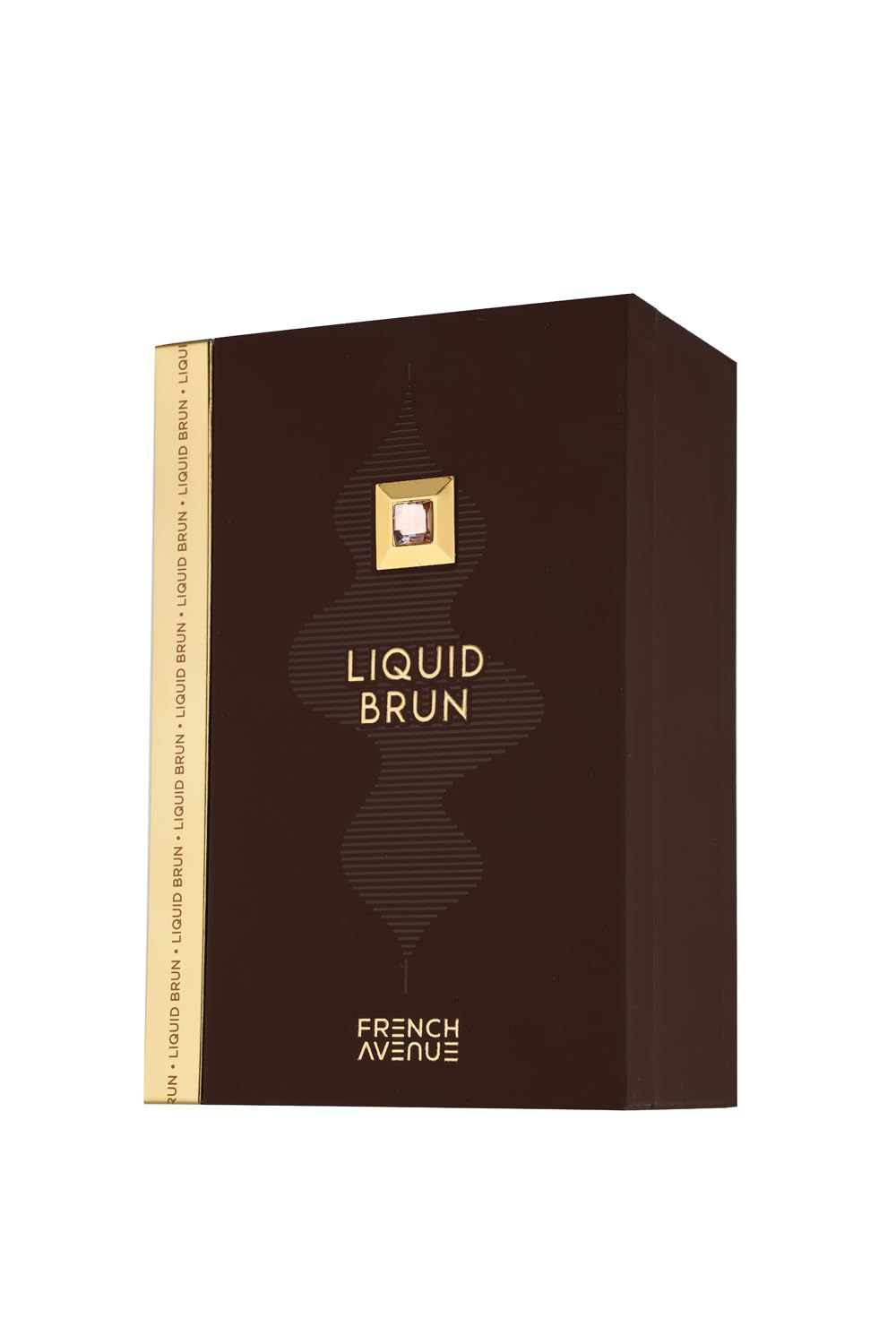 French Avenue Liquid Brun lifestyle shot shows a man applying fragrance.