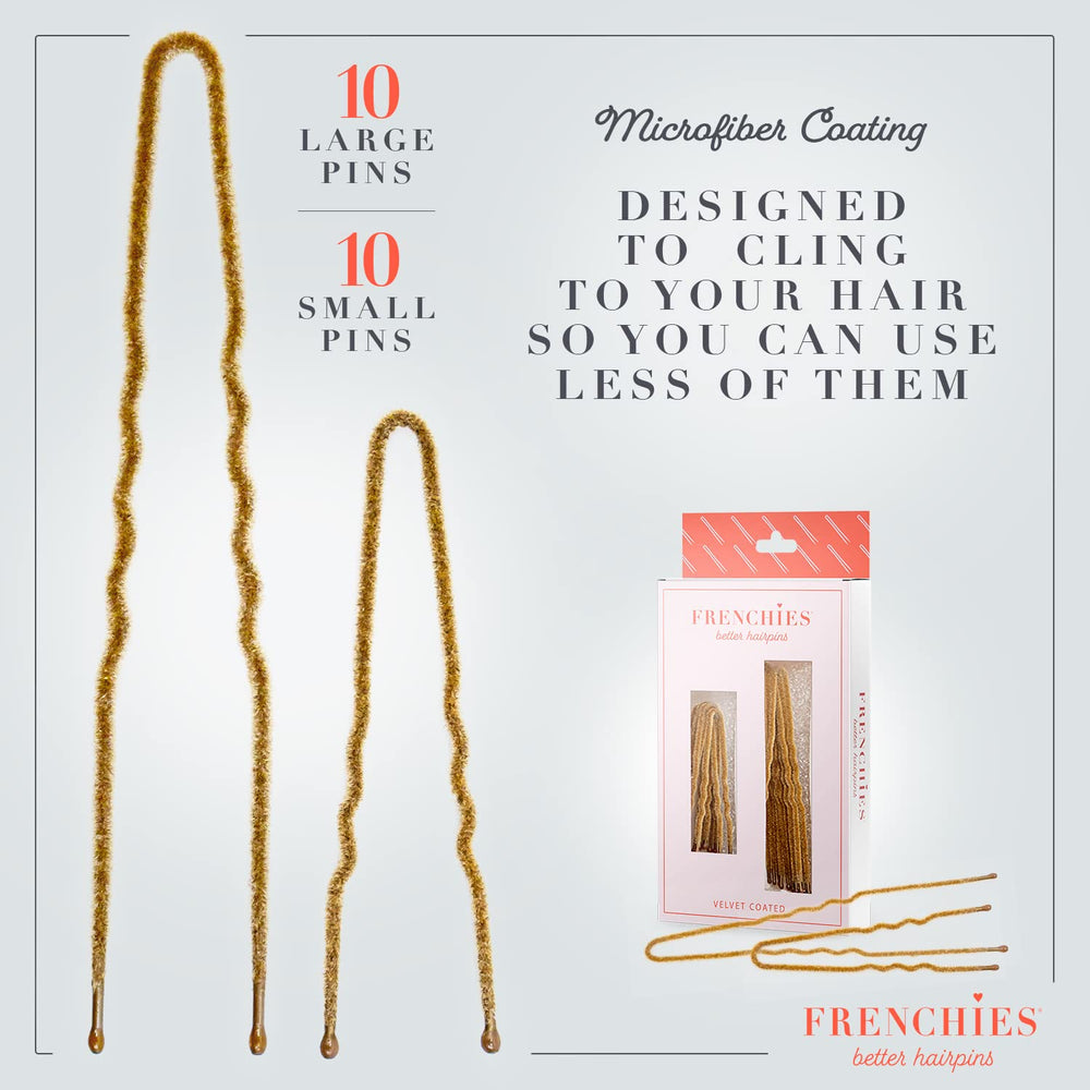 Frenchies French Twist Hair Pin blond securing elegant bun.