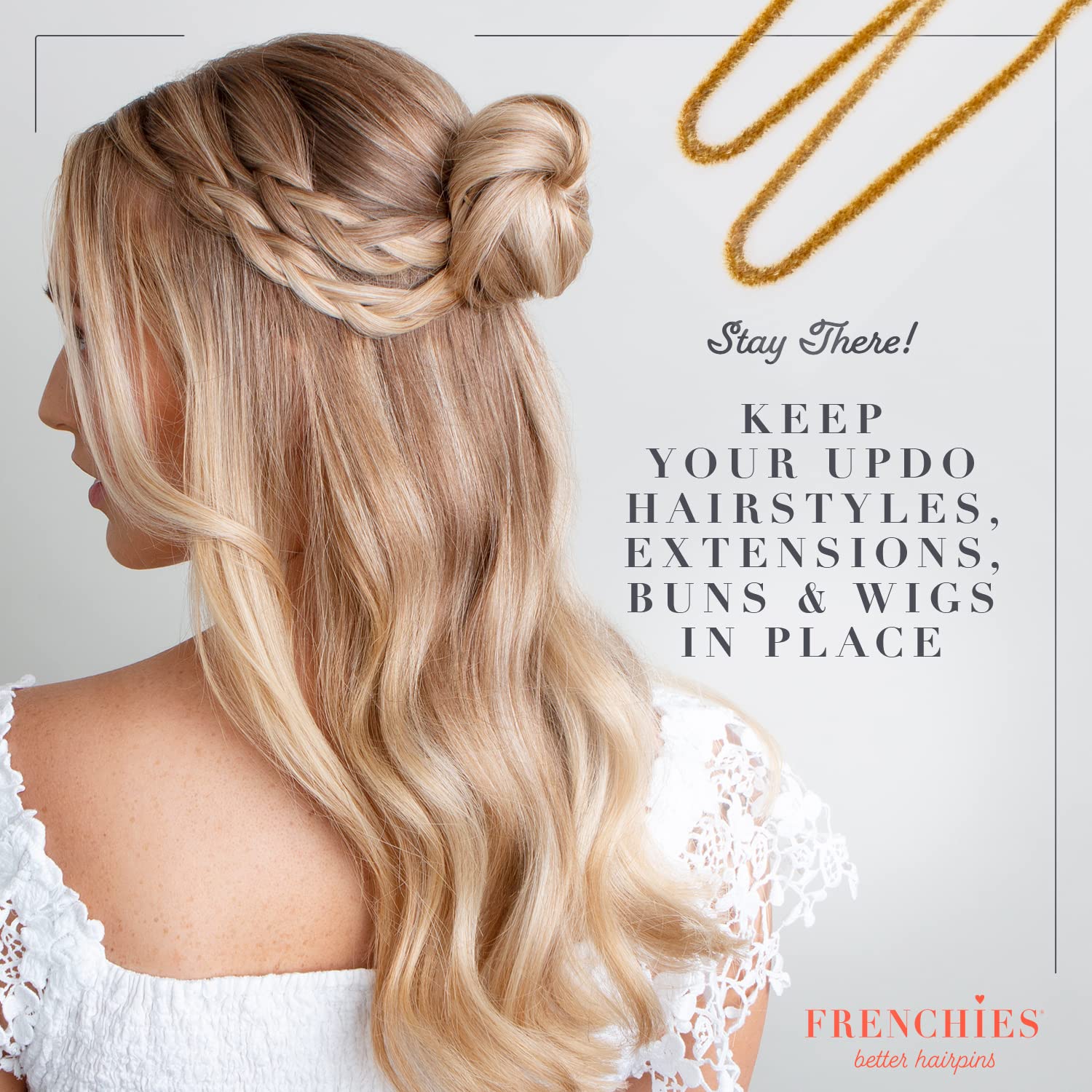Frenchies French Twist Hair Pin box packaging with 20-count set.