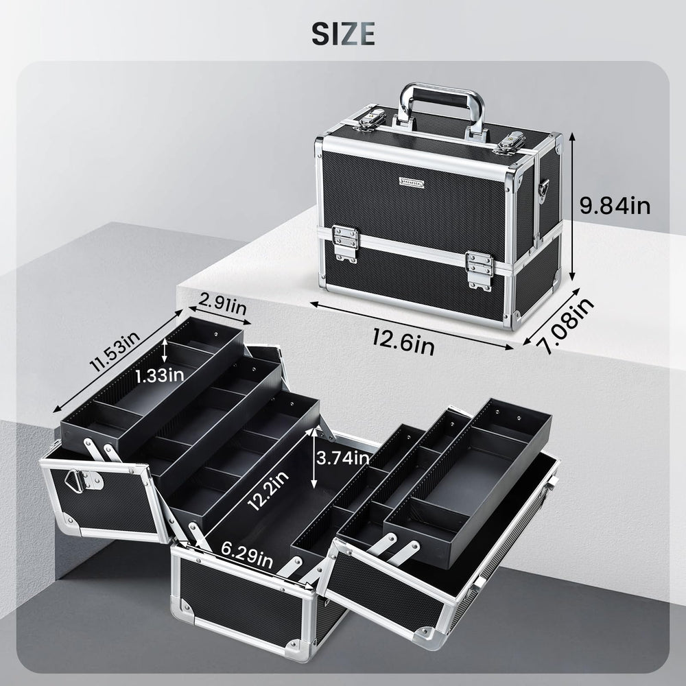 FRENESSA bottom space holds palettes and bottles for easy access.