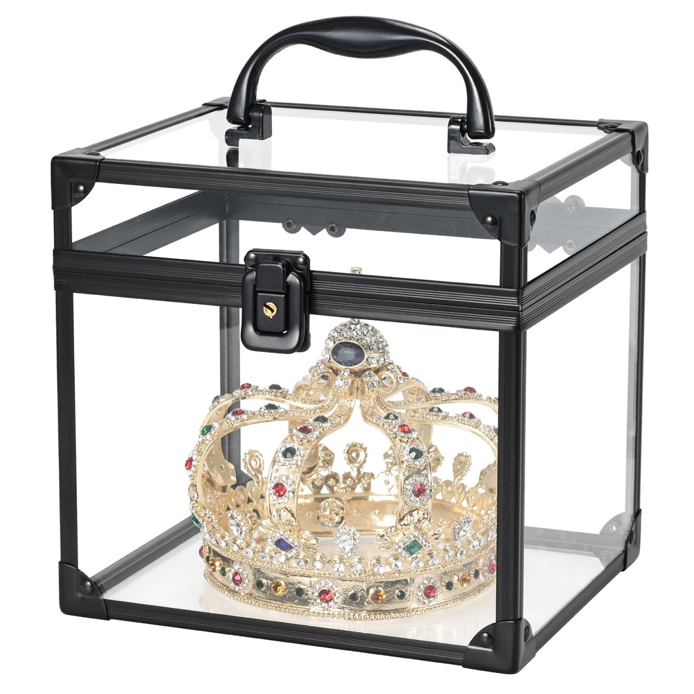 FRENESSA Clear Crown Box front view helps keep cosmetics neatly organized for everyday routines.