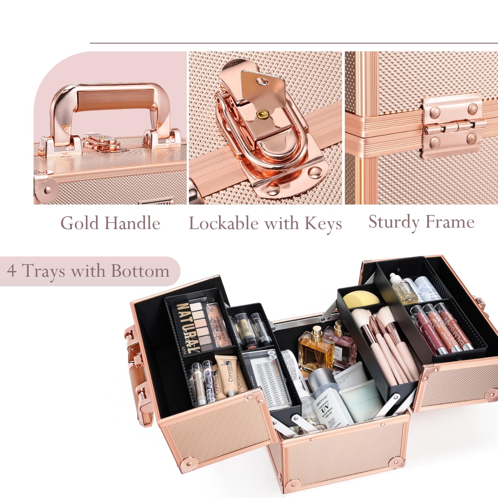 FRENESSA durable ABS-aluminum construction protects contents from impact.