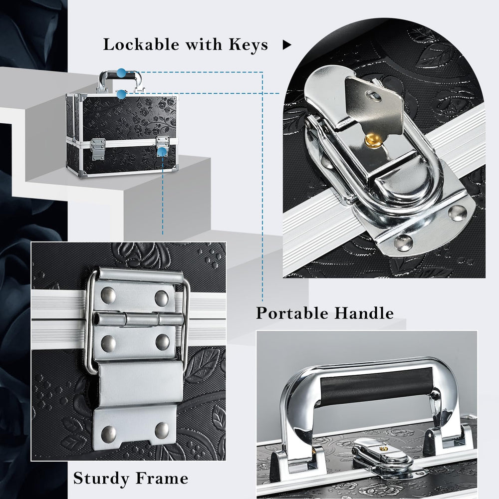 Frenessa floral black design enhances vanity and gifting appeal