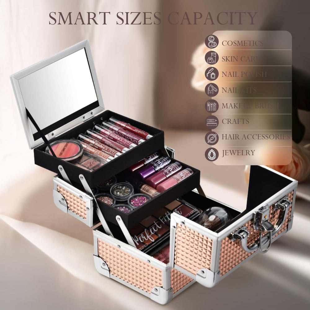 FRENESSA makeup case lock closure enhances privacy during trips