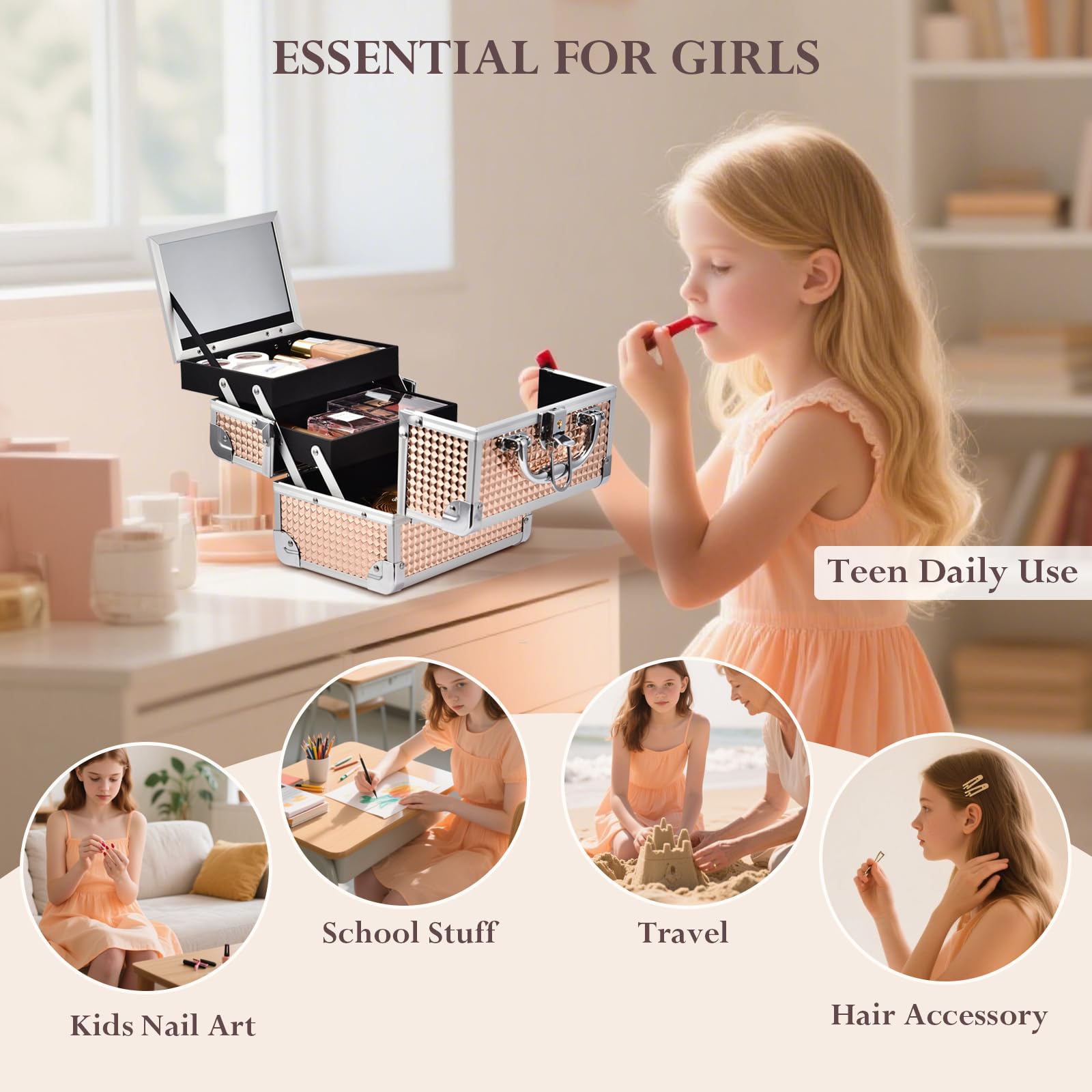 FRENESSA makeup case nail craft storage for hobbies and tools