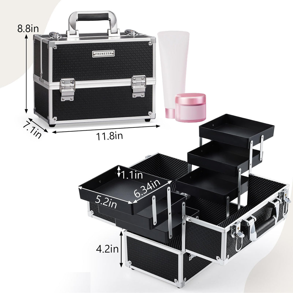 Portable Frenessa case with non-slip handle supports on-the-move organizing.