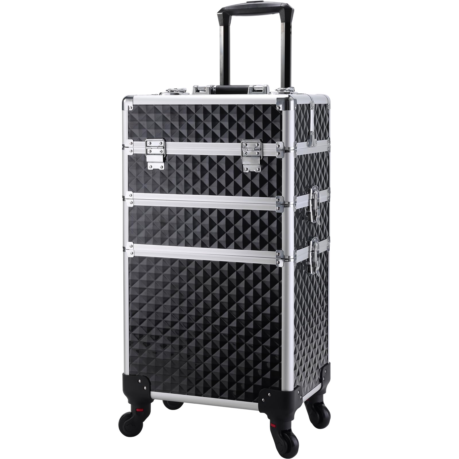 FRENESSA vintage black travel cosmetic trolley adds elegant storage.
