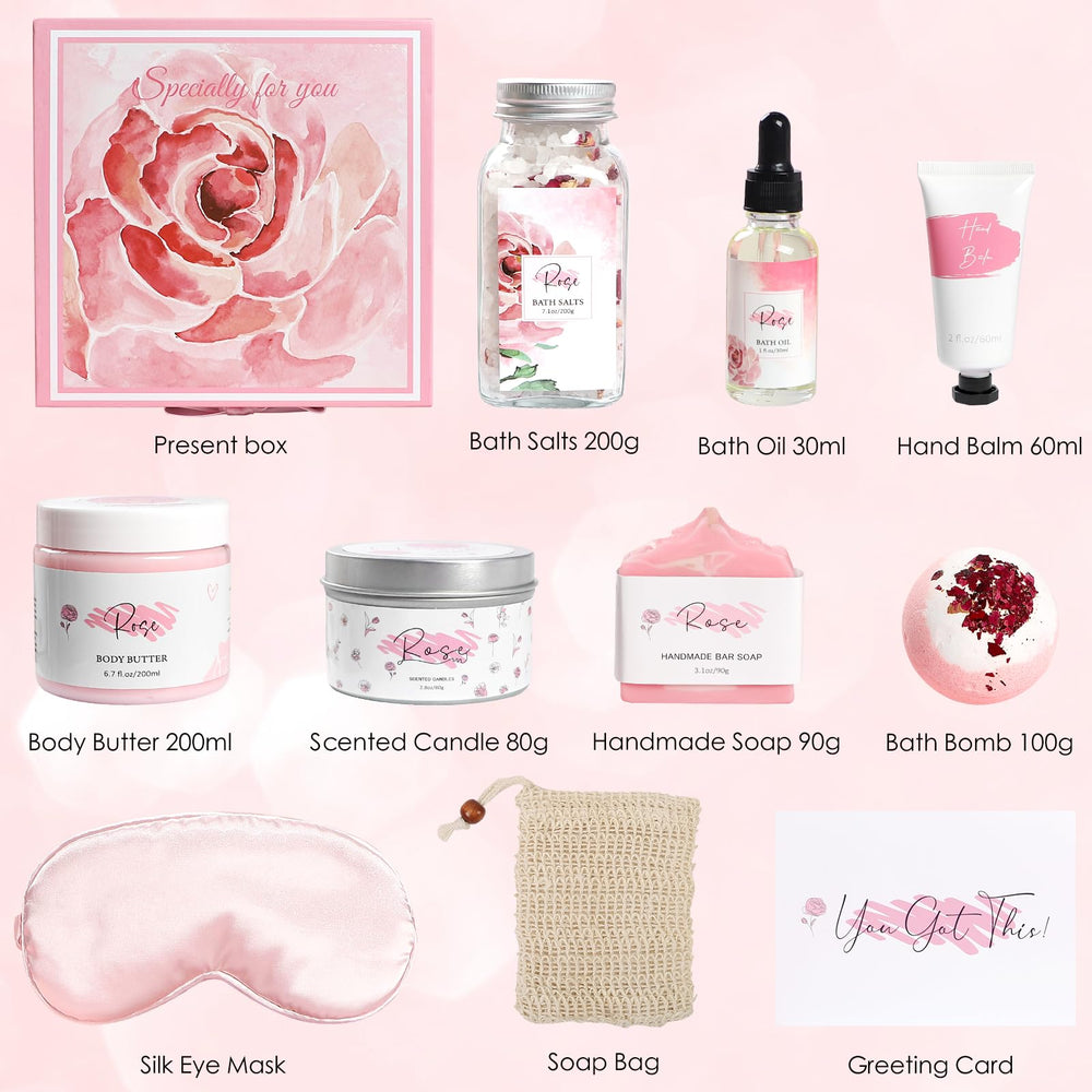 Frerdui Rose Bath Salts bottle offers soothing aroma for a relaxing bath ritual.