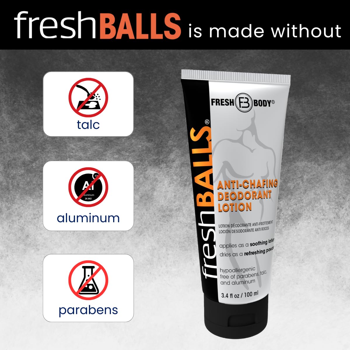 Fresh Balls Cream USA-made label signals quality and ethical sourcing.