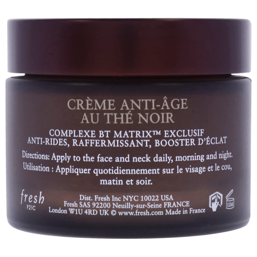 Fresh Black Tea Advanced Age Renewal Cream texture close-up shows creamy, lightweight finish for daily renewal