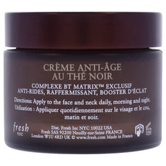 Fresh Black Tea Advanced Age Renewal Cream texture close-up shows creamy, lightweight finish for daily renewal