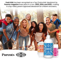 Fresh Kidz Purple roll-on application scene for easy, mess-free daily use.