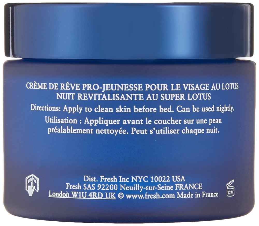 Fresh Lotus Dream Cream Super texture close-up shows silky, fast absorbing finish