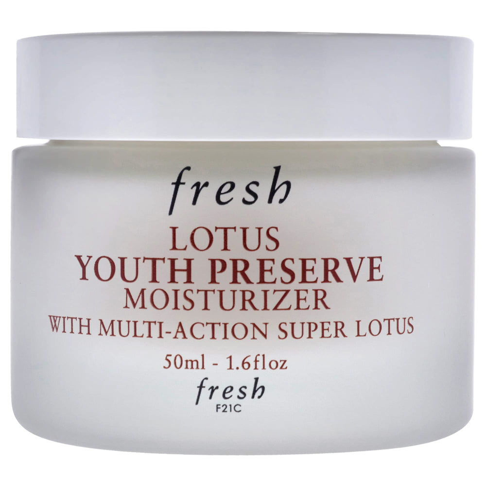 Fresh Lotus Youth Preserve Moisturizer during application reveals silky, quick-absorbing texture