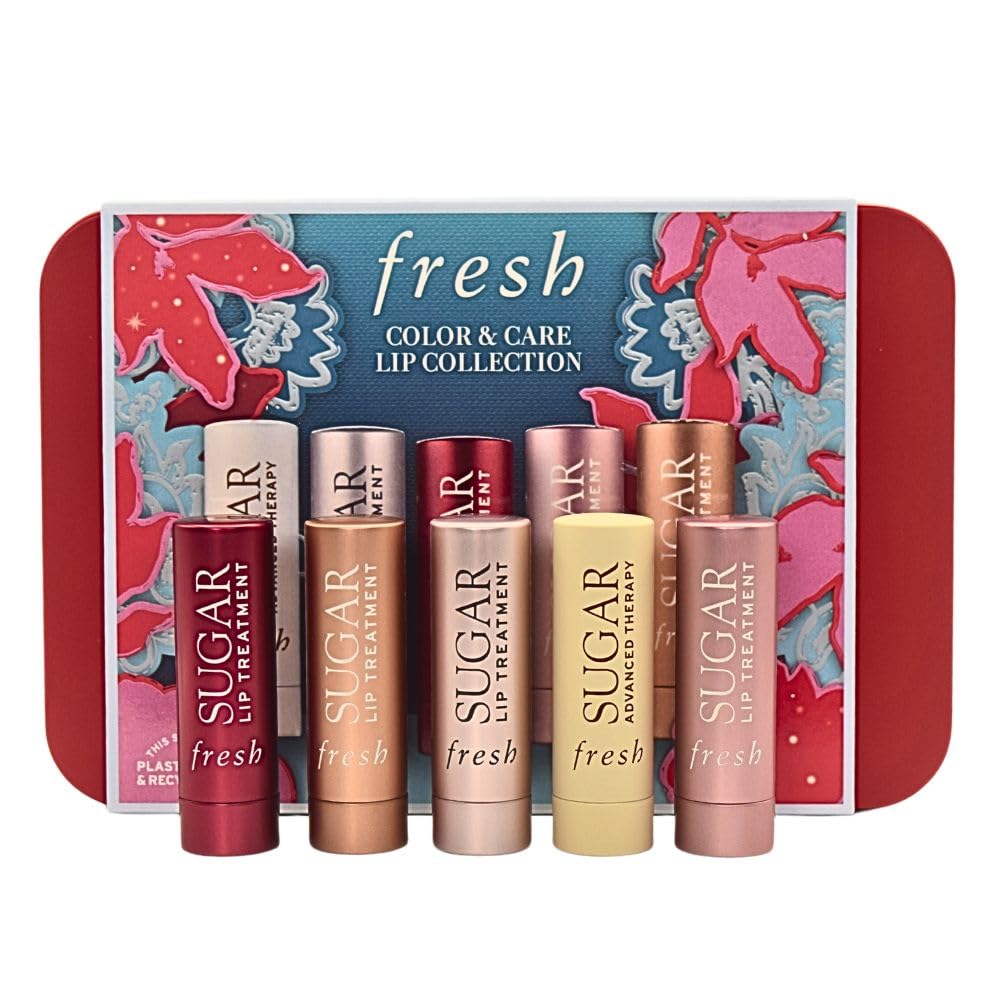 Fresh Mini Color & Care Lip Collection Rose tint glows with buildable hydration and color.