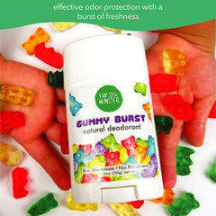 Fresh Monster aluminum-free formula offers gentle odor protection for active children.