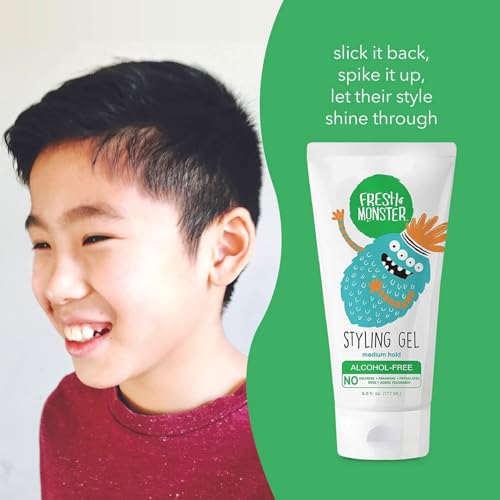 Fresh Monster gel on clean hair with fragrance-free formula suitable for sensitive skin