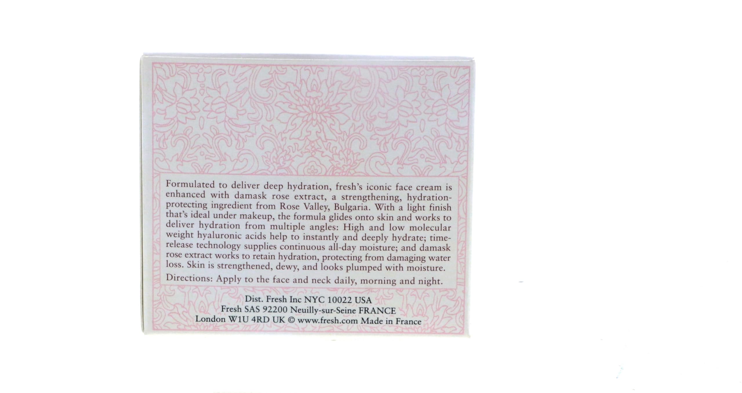 Fresh Rose Deep Hydration cream texture after application improves skin feel