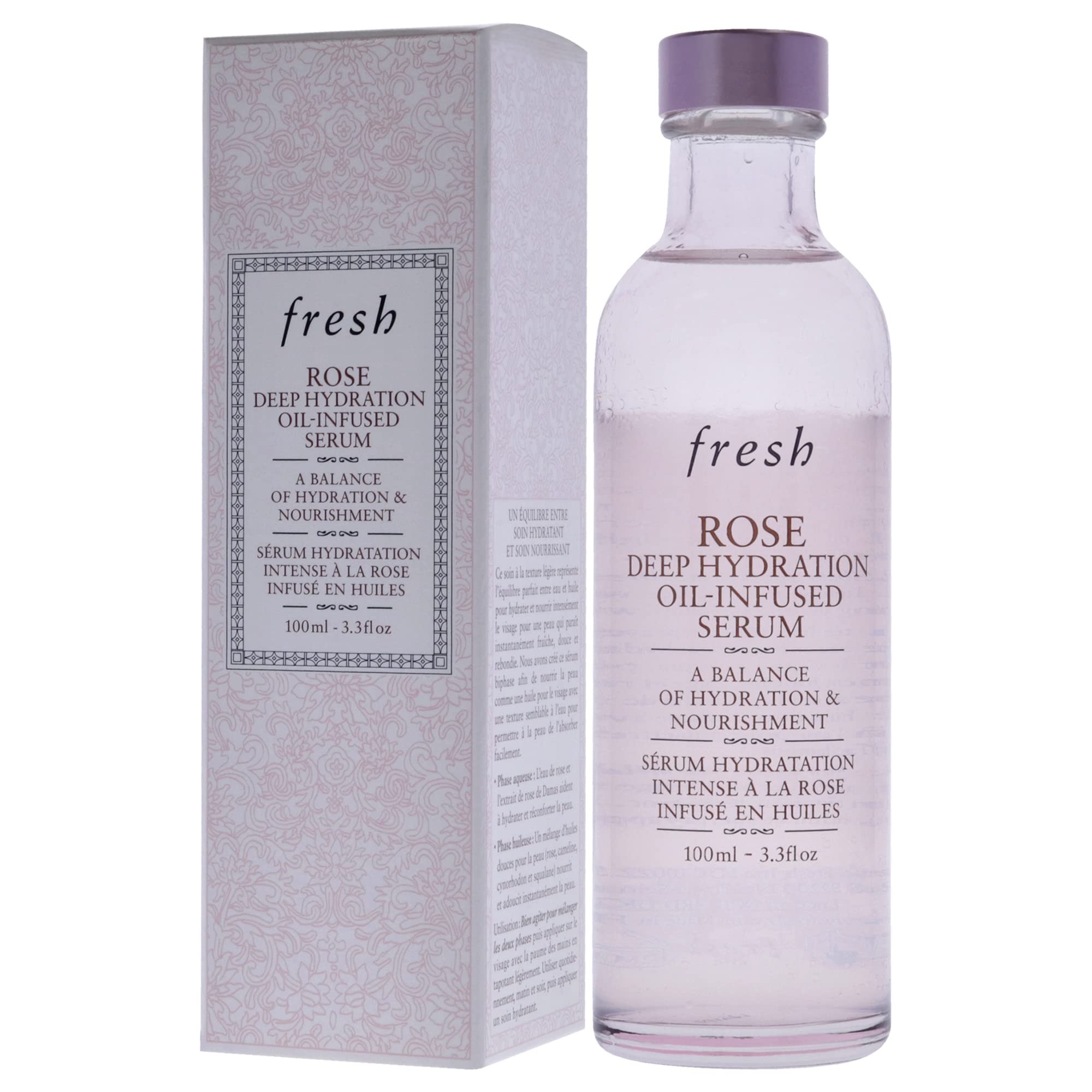 Fresh Rose serum delivers dewy, plumped skin after application