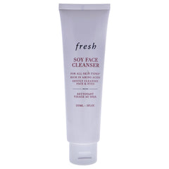 Fresh Soy Face Cleanser bottle demonstrates a gentle daily cleanse for all skin types.