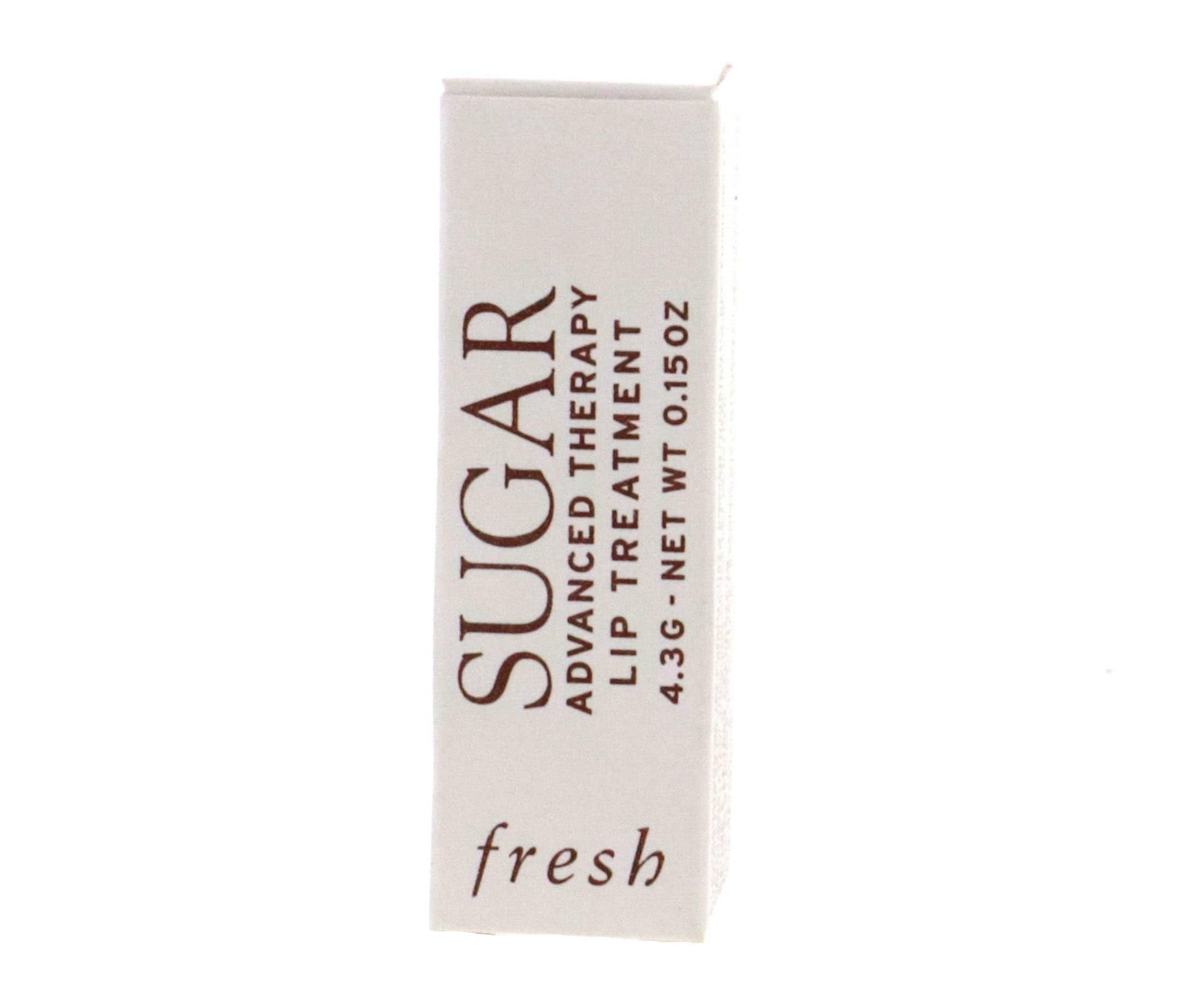 Fresh Sugar Advanced Therapy lip treatment SPF 15 label close-up for UV protection