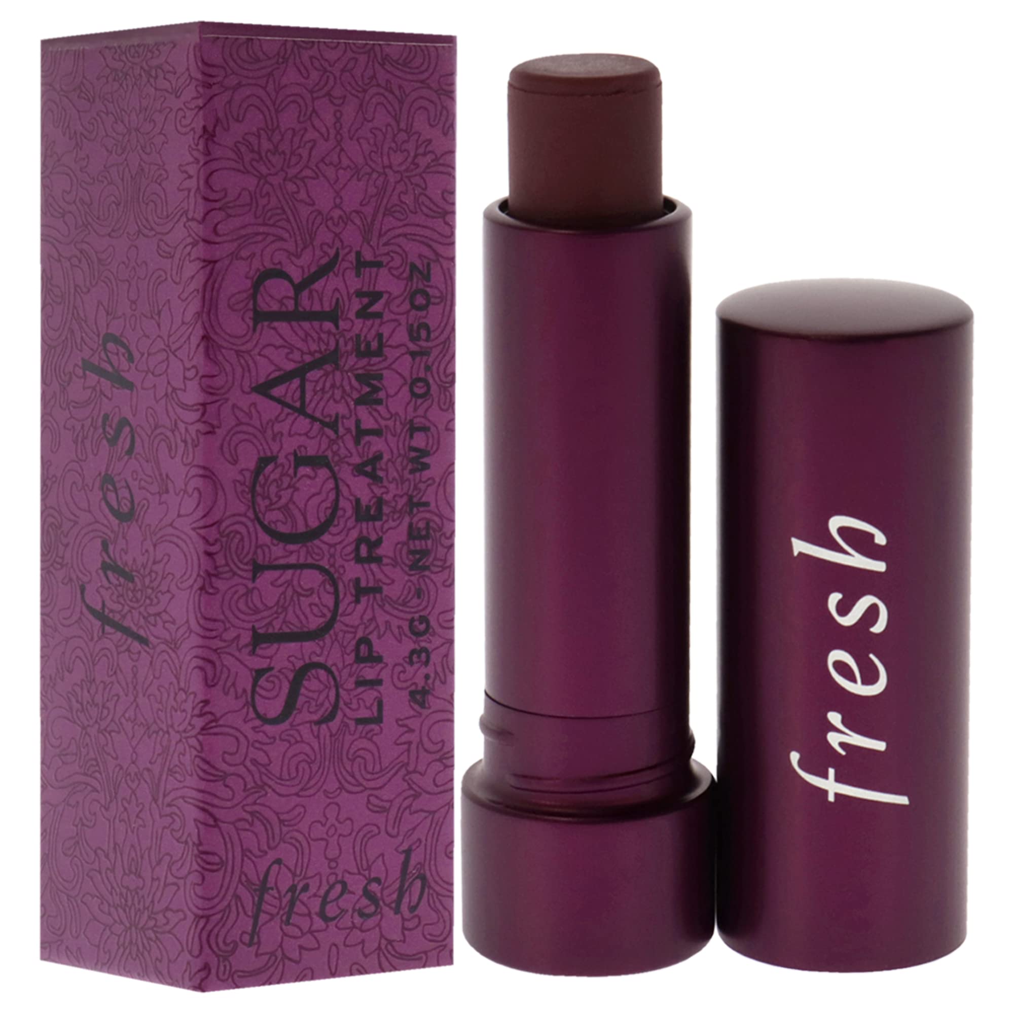 Fresh Sugar Lip Treatment Berry texture closeup captures buttery, smooth lip balm application