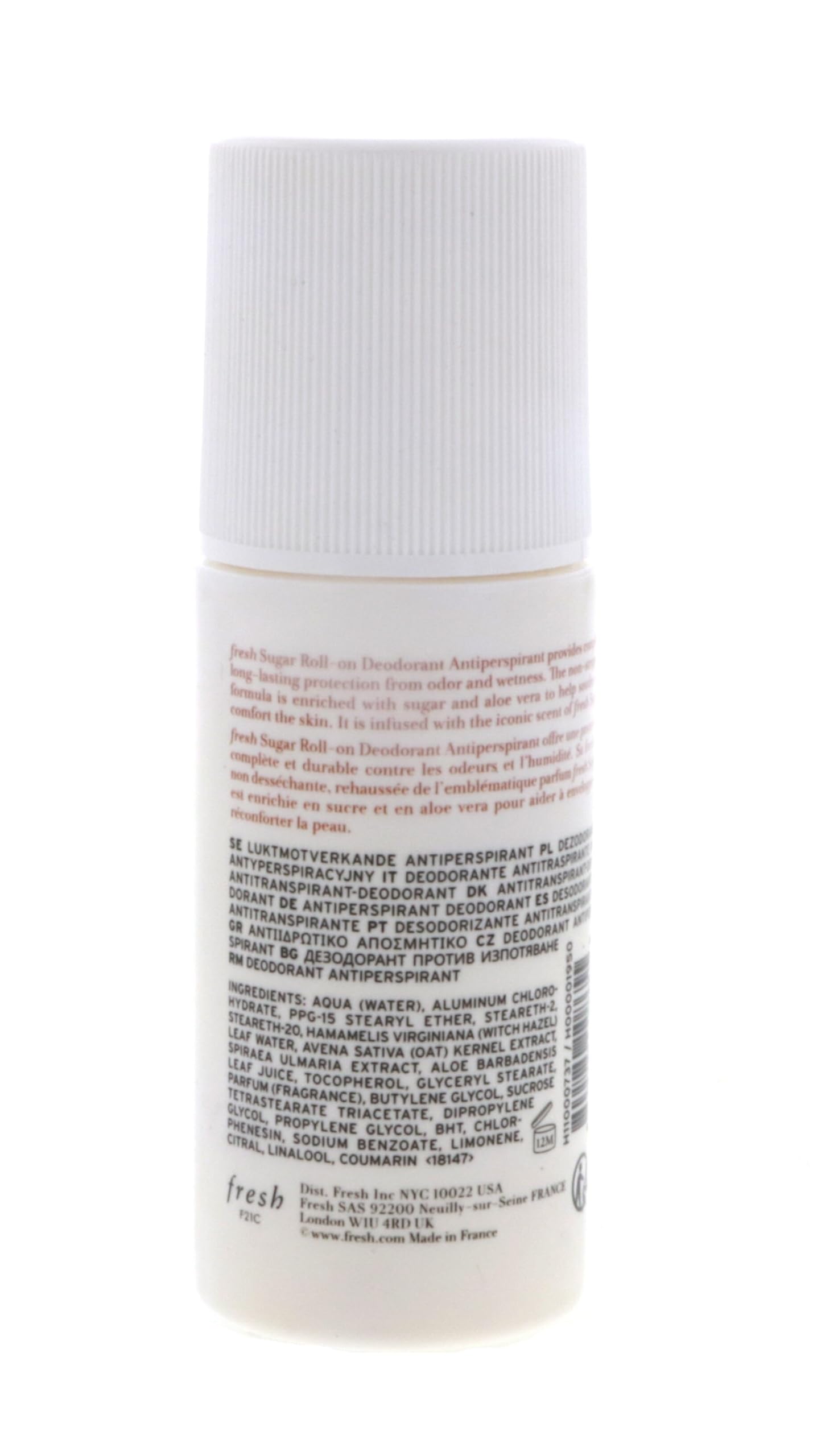 Fresh Sugar Roll-On Deodorant in use reveals a smooth glide for quick application.