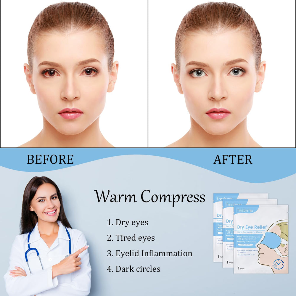 FRESHME dry-eyes relief warmth promotes moisture and comfort.