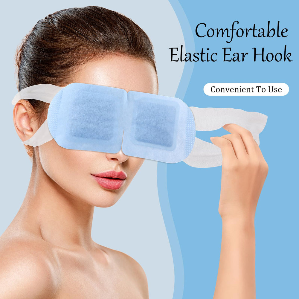 FRESHME eye mask on travel pouch demonstrates portable relief for tired eyes.