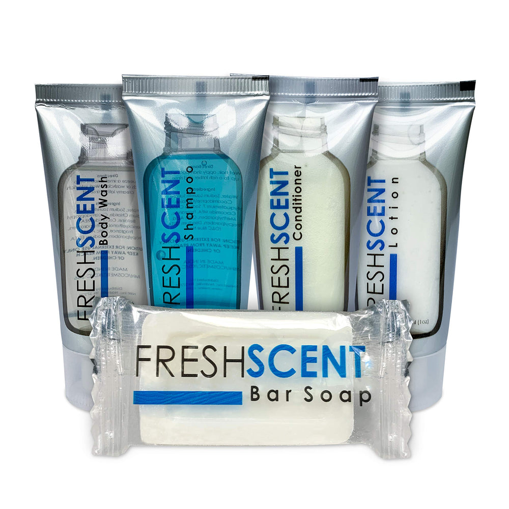 Hotel display-ready packaging enhances shelf appeal in guest rooms.
