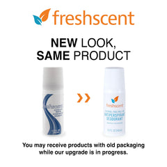 Close-up of Freshscent Roll-On Deodorant application for smooth, quick-drying underarm refreshment.