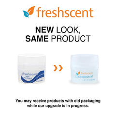 Freshscent push-up applicator deodorant illustrating easy, mess-free use.