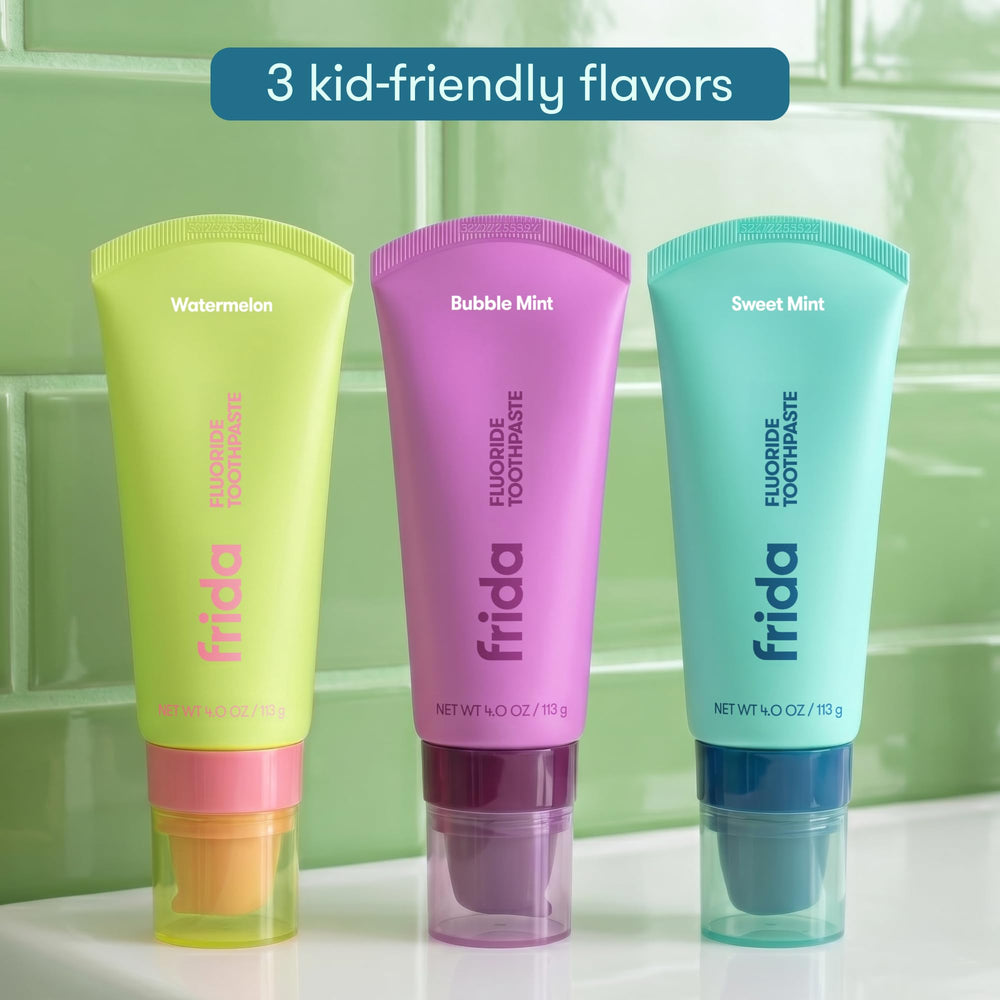 Frida label showing ingredients and age guidance for parental reassurance