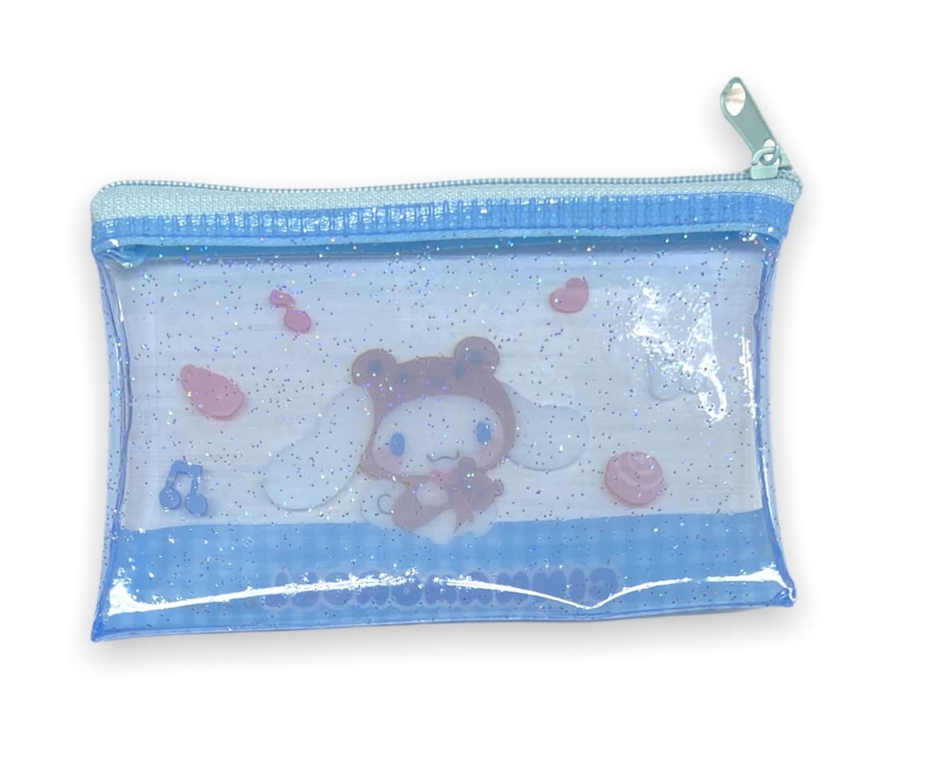 Friend Sanrio Cinnamoroll mini pouch flat layout illustrates compact size