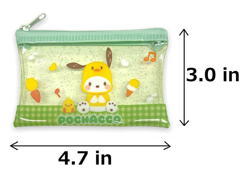 Friend Sanrio Pochacco mini pouch PVC material is durable and lightweight.