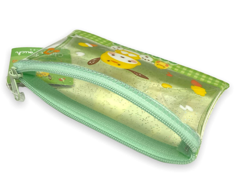 Friend Sanrio Pochacco mini pouch open inside shows organized space.