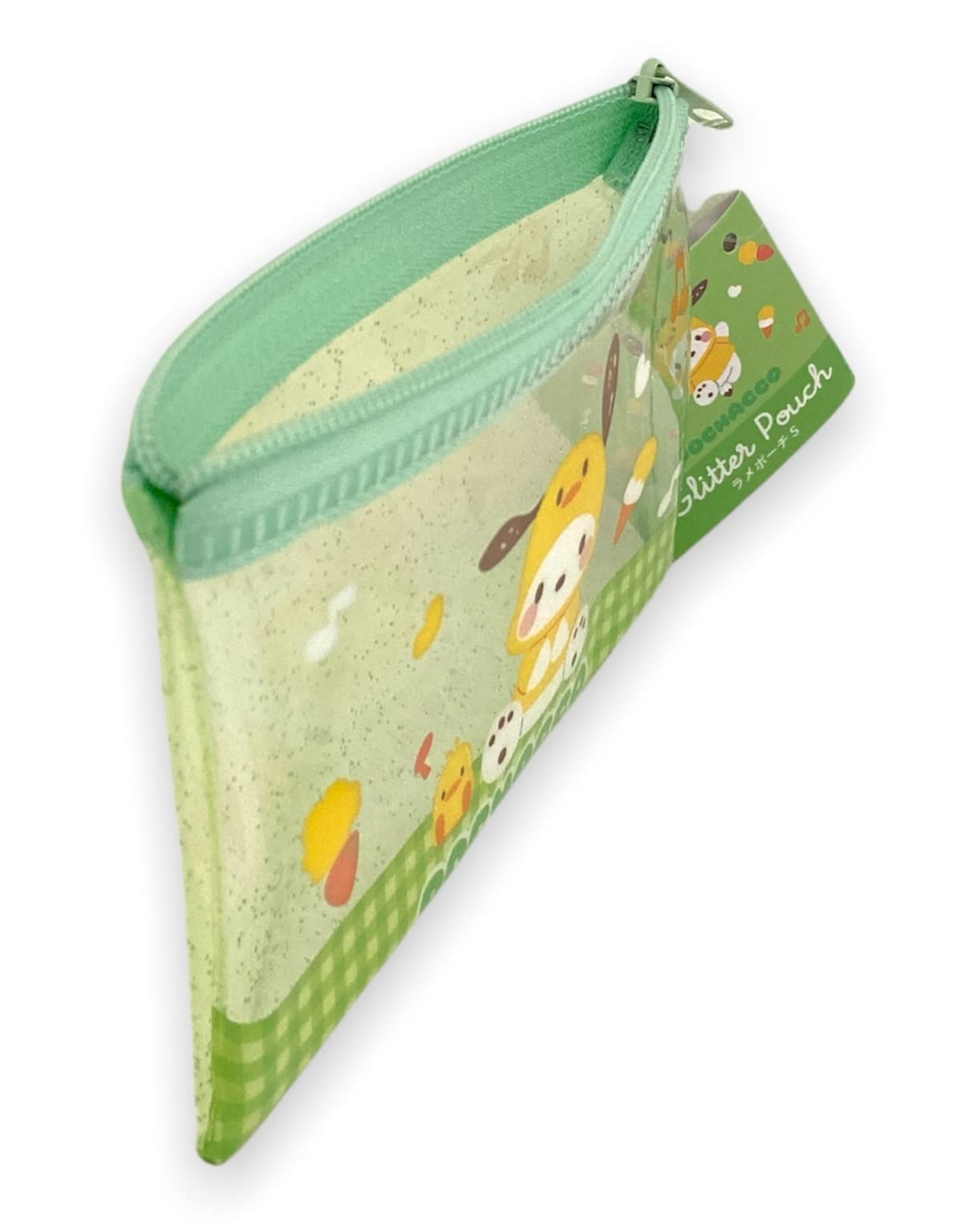 Friend Sanrio Pochacco mini pouch zipper detail for secure closure.