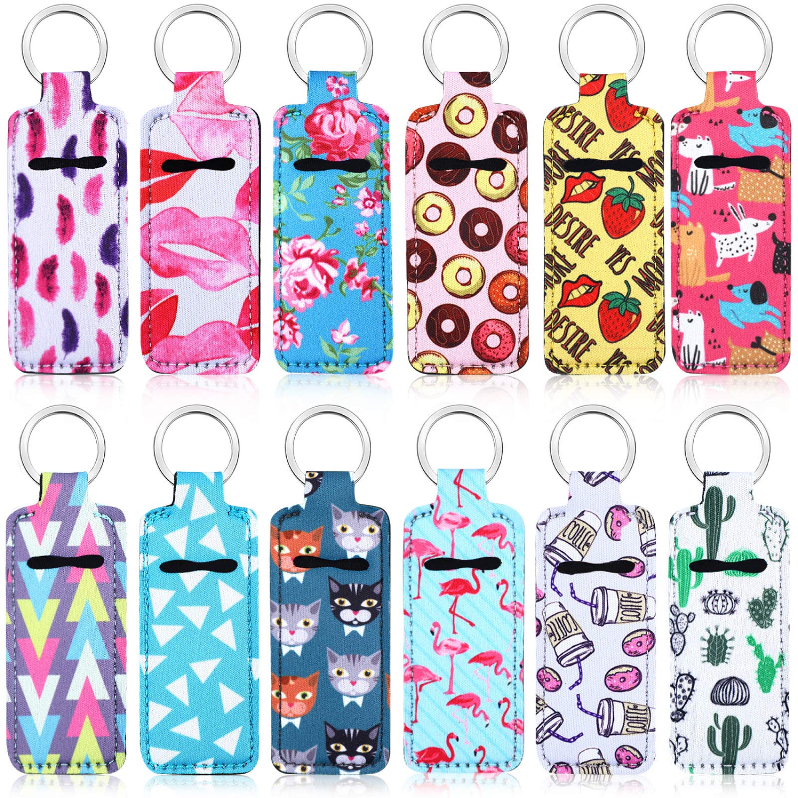 Frienda lipstick holder keychain with 12 styles for travel access