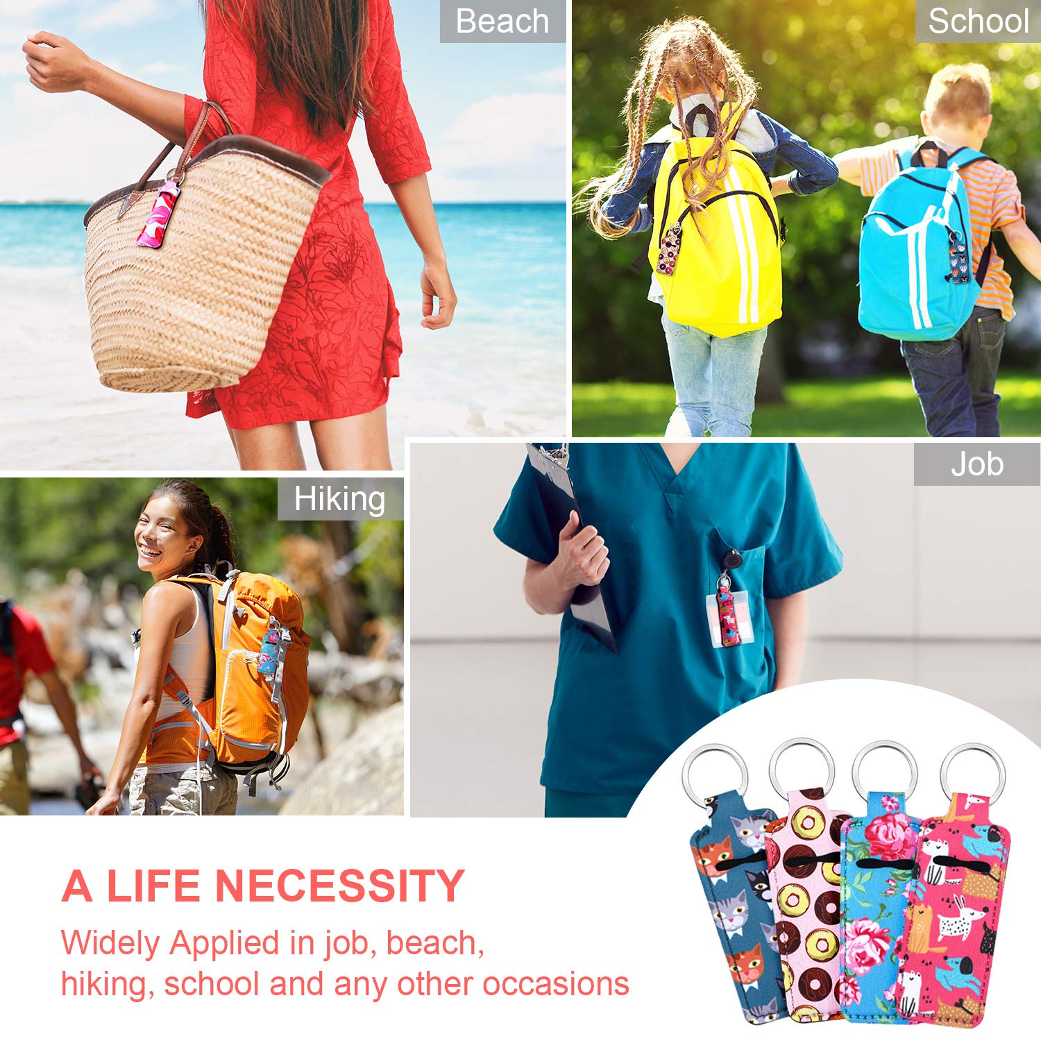 Frienda lipstick holder attached to backpack for on-the-go access