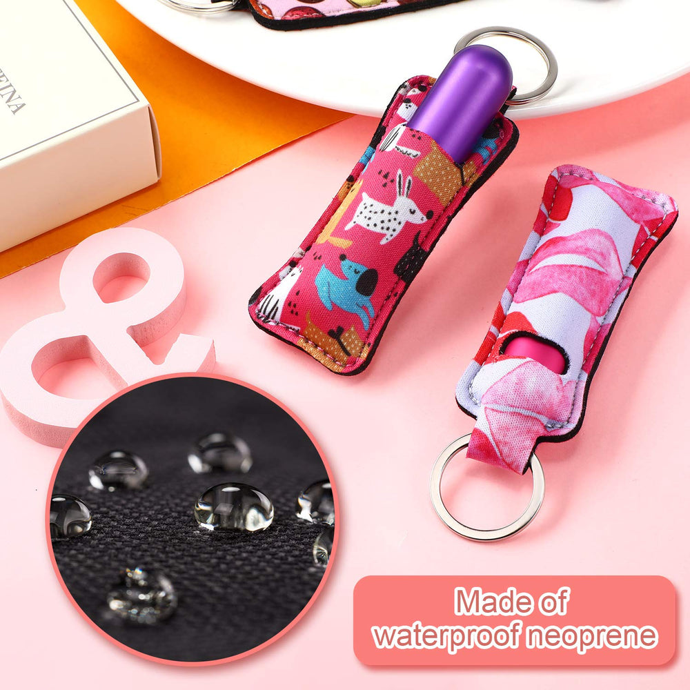 Frienda travel-friendly lip balm holder clipped to backpack or keychain