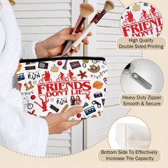 Friendship makeup bag durable metal zipper secure closure for everyday use