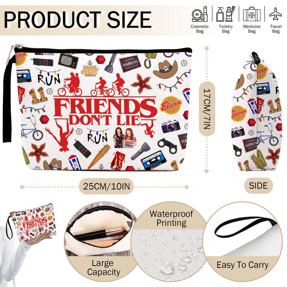Friendship makeup bag waterproof cotton linen exterior protects contents