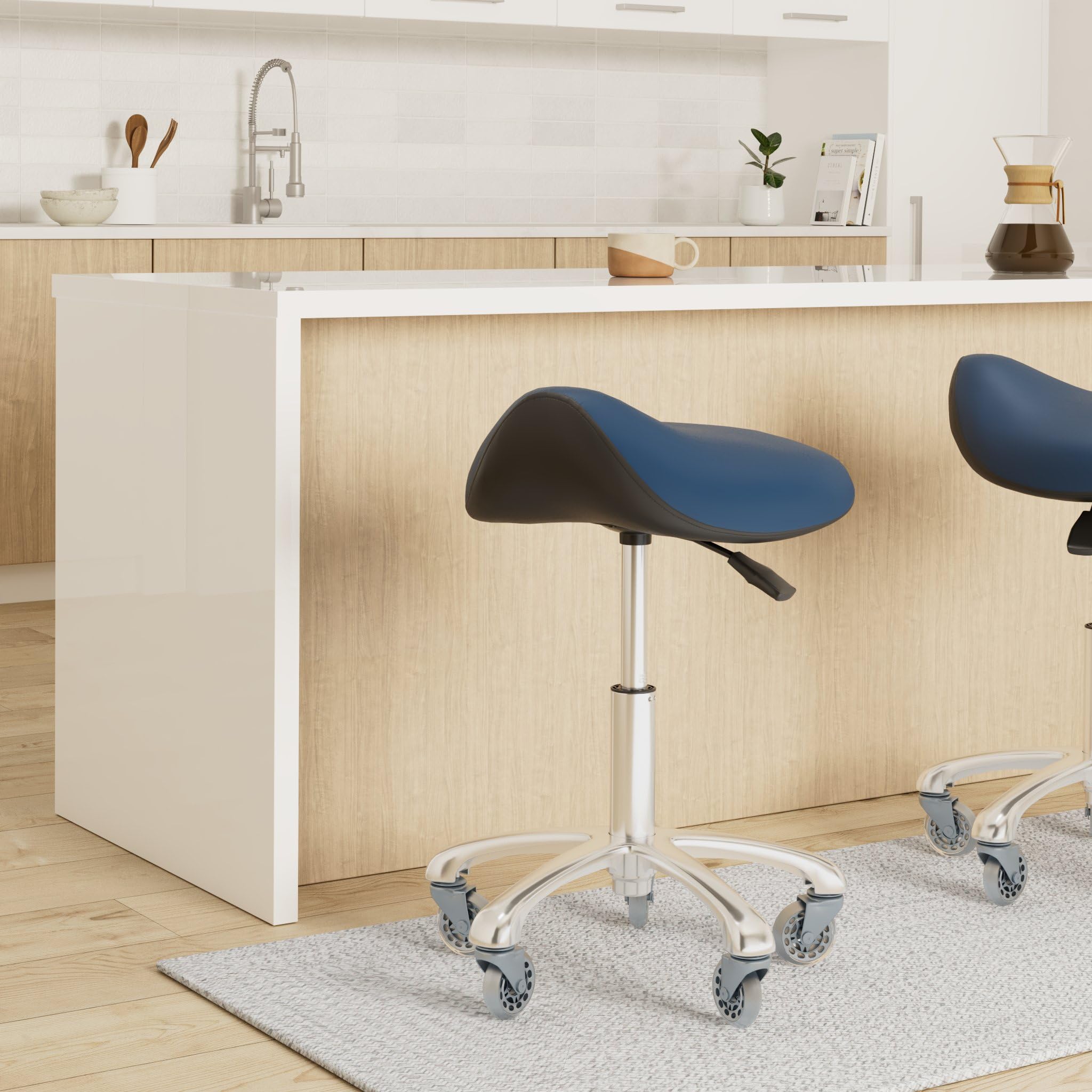 FRNIAMC saddle stool ergonomic design supports upright posture during work.