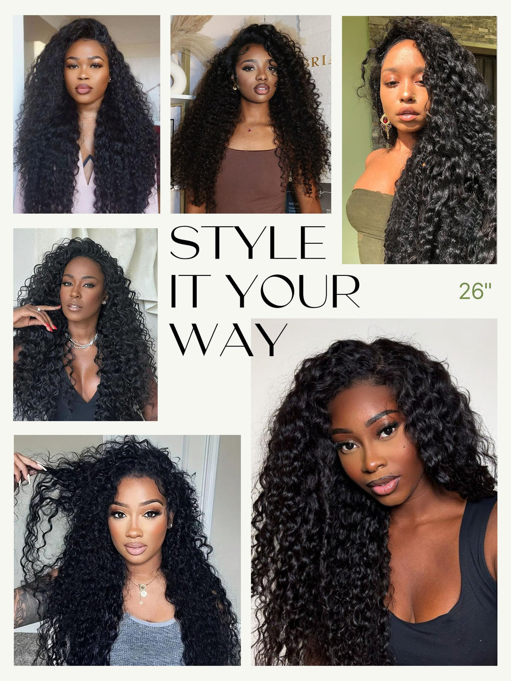 Frodio Curly Half Wig natural black shade for everyday wear.