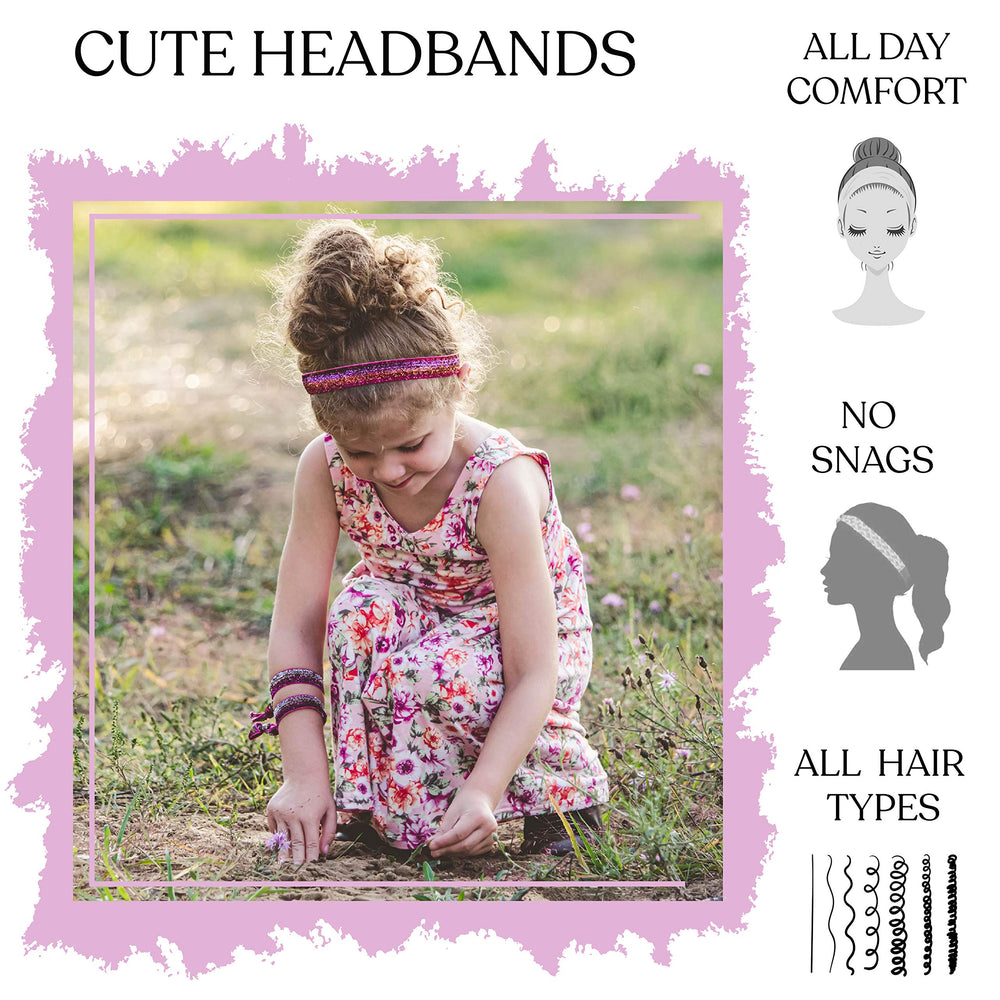 FROG SAC 6-glitter headbands showcase sparkle ribbon for bold daily outfits and celebrations.