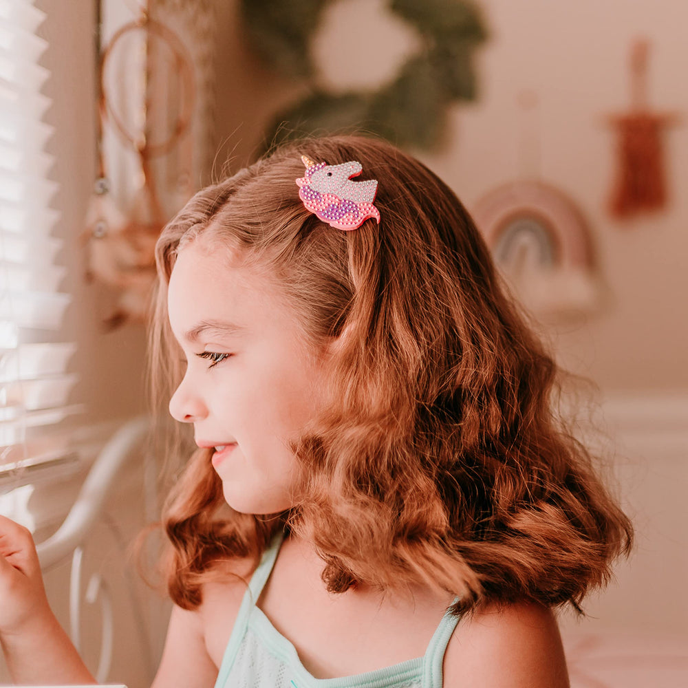 FROG SAC headband butterfly clip adds sparkle while keeping hair tidy during activities.