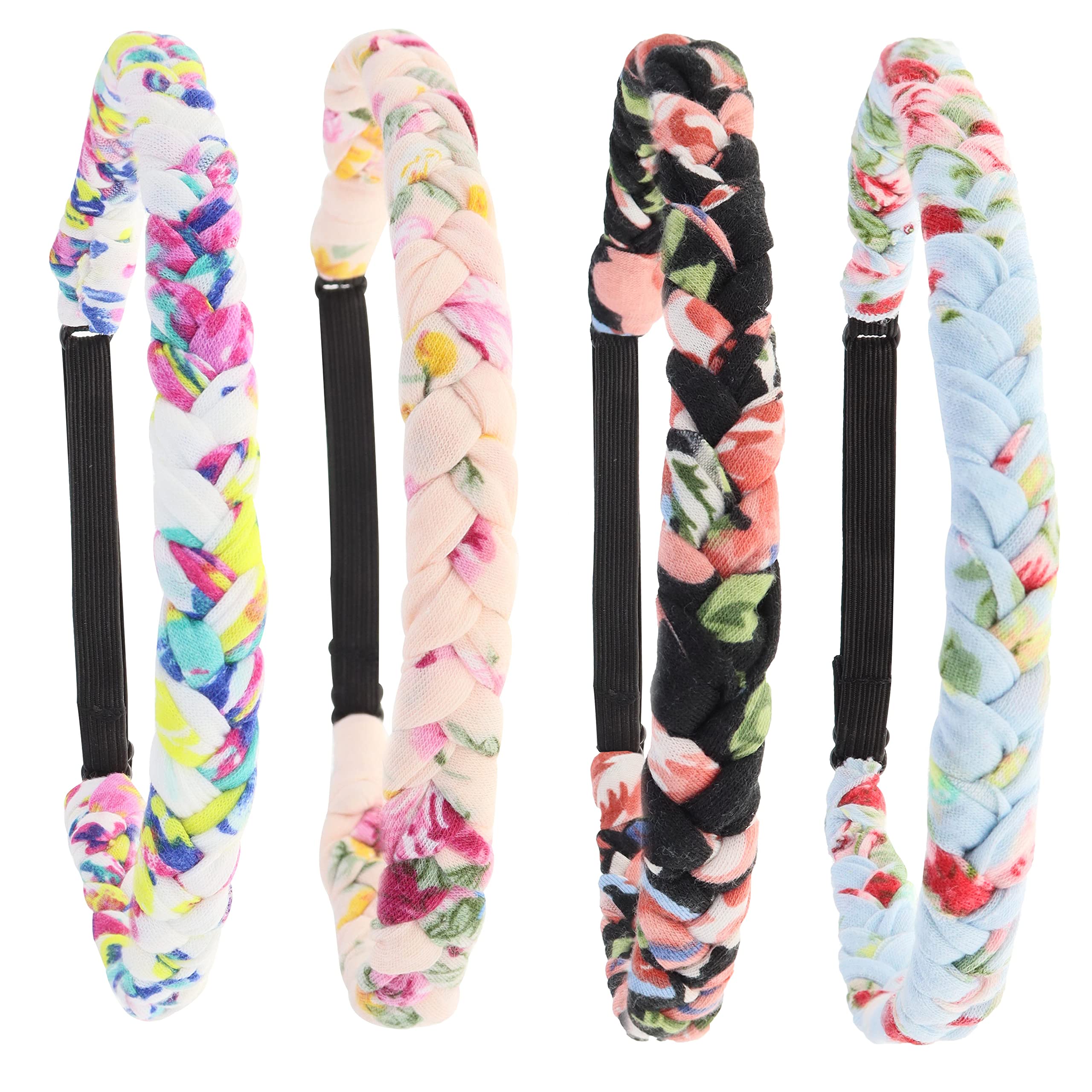 FROG SAC four floral headbands adjustable-back for comfortable all-day wear