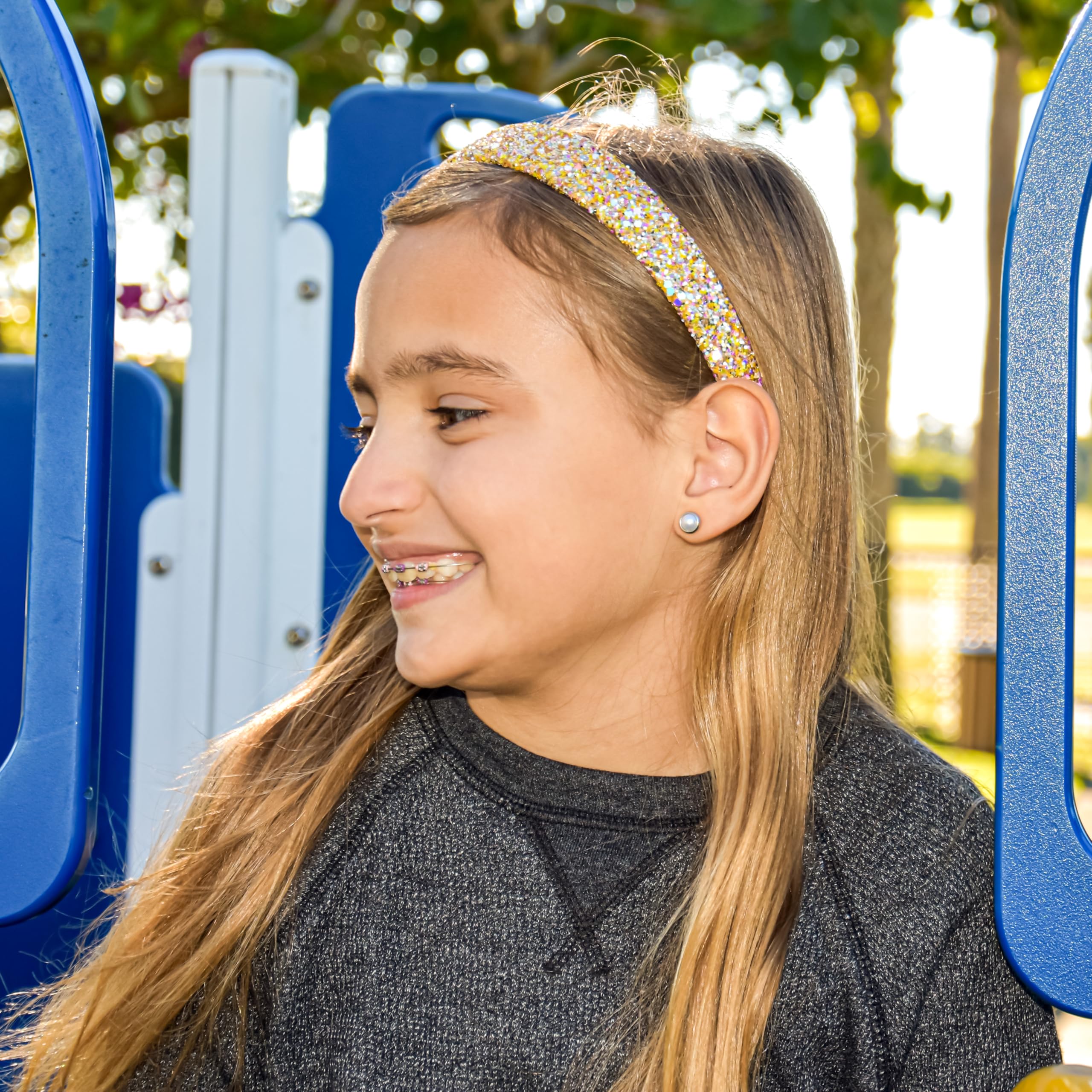 FROG SAC glitter headbands with Easter vibe, ideal for gift baskets.