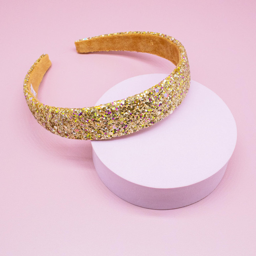 FROG SAC glitter headbands wide design supports comfy all-day wear.